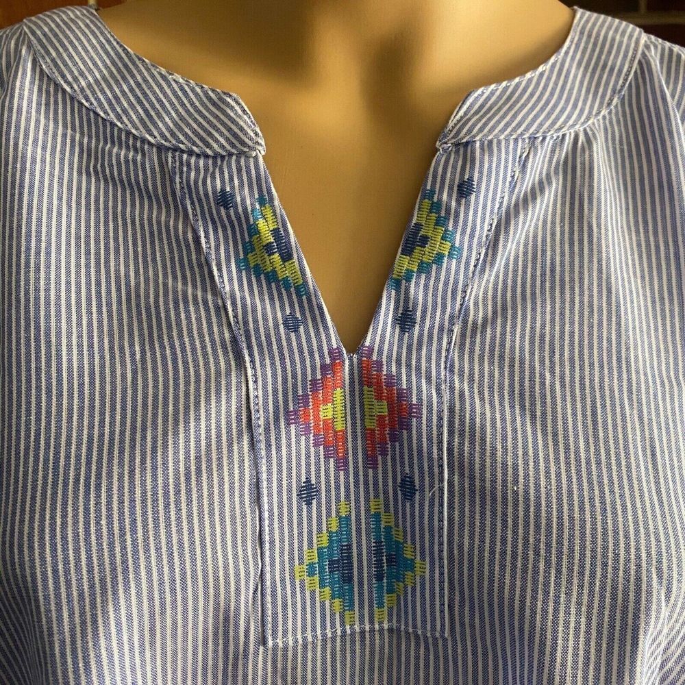 Alfred Dunner Women's Plus Size Striped Flare Sleeve Shirt top Size 2X New - Picture 13 of 14